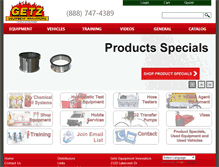 Tablet Screenshot of getzequipment.com